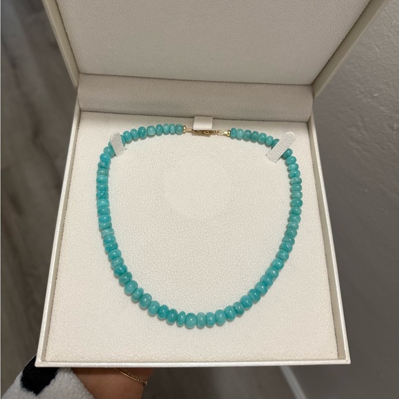 Valltasy Amazonite Necklace in 14K Solid Gold - Picture 2 of 12